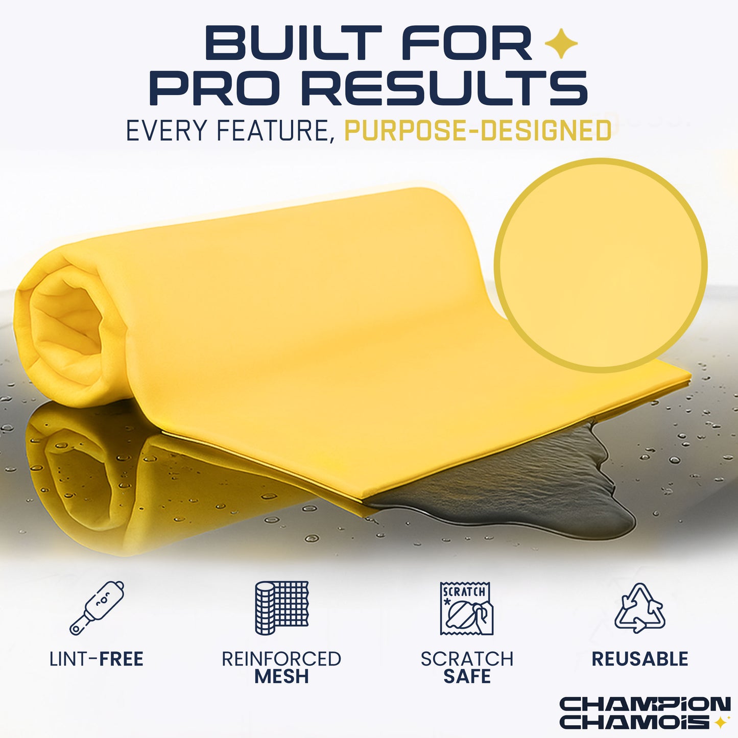 Premium UltraAbsorb+ Shammy Towel for Cars, Boats, Home (26"x17") - Original