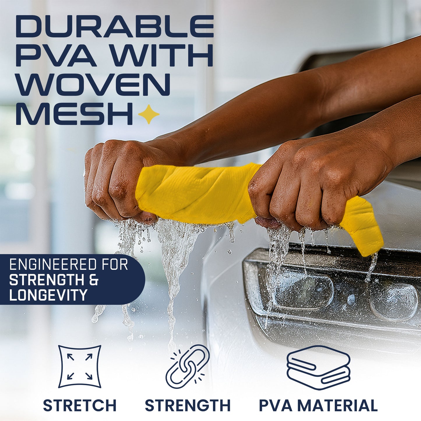 UltraAbsorb+ Premium Car Drying Shammy Cloth - 2 Pack (26"x17") - Original