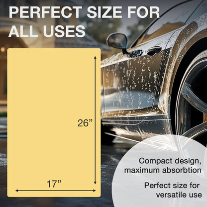 Premium UltraAbsorb+ Shammy Towel for Cars, Boats, Home (26"x17") - Original