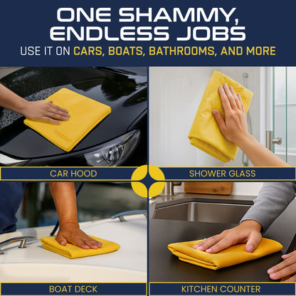 Premium UltraAbsorb+ Shammy Towel for Cars, Boats, Home (26"x17") - Original
