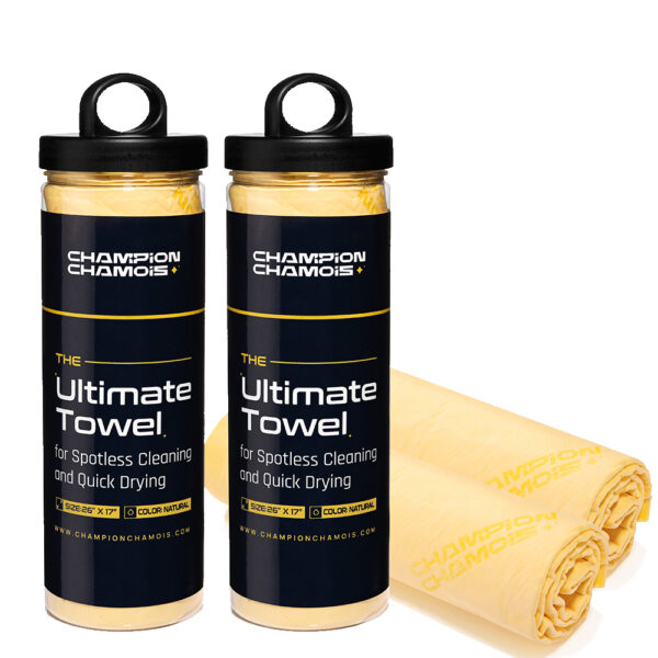 Champion Chamois UltraAbsorb+ Shammy Towel - Natural (2-Pack)